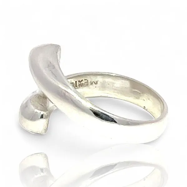 Sterling Silver Modern Styled Polished Bypass Ring Size 9