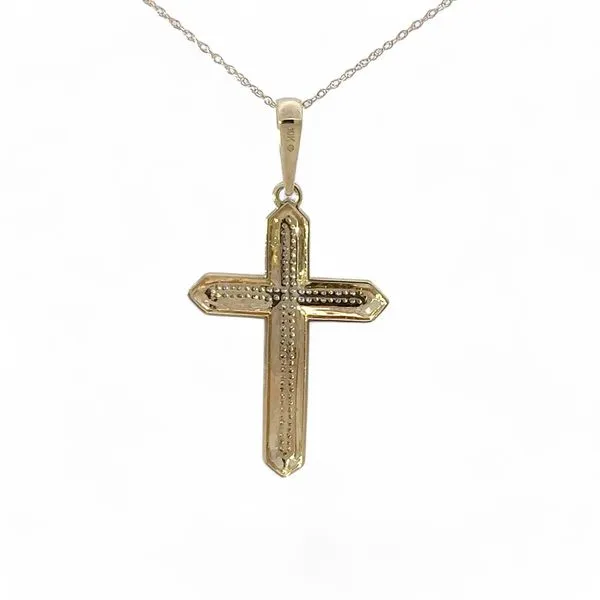 0.50ctw Cubic deals Zirconia Cross Pendant 10k Yellow Gold Religious Jewelry