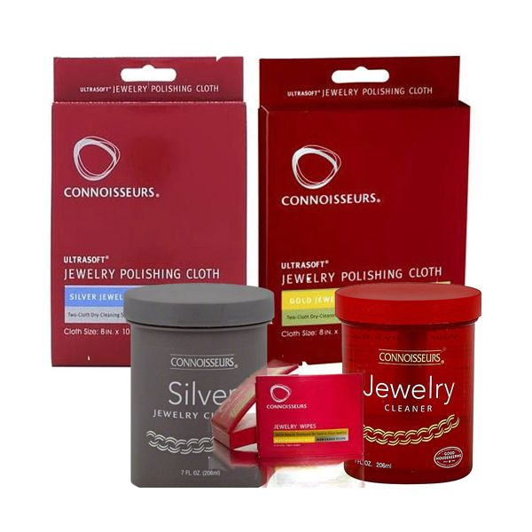 Connoisseurs Jewelry Wipes Compact Gold & Silver Jewelry Cleaner, 30 Wipes