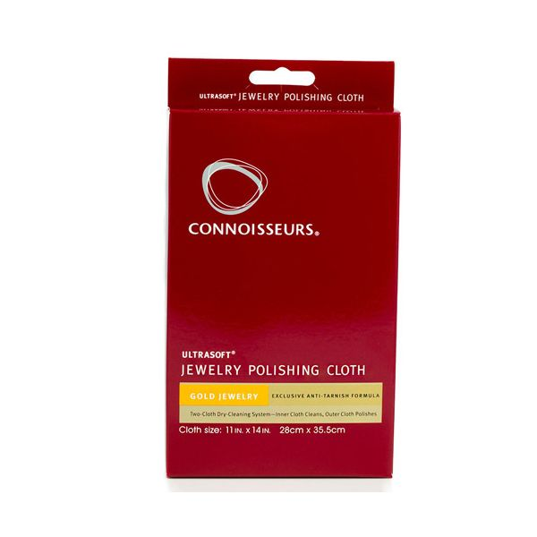 Connoisseurs 11x14 Ultra Soft Gold Jewelry Cleaning Cloth