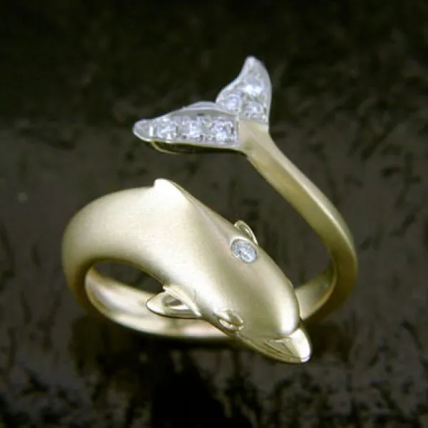 Diamond 2025 dolphin ring