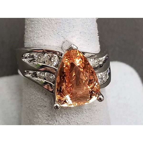 14kw Imperial Topaz and Diamond Ring 200-708 Morgan Inc