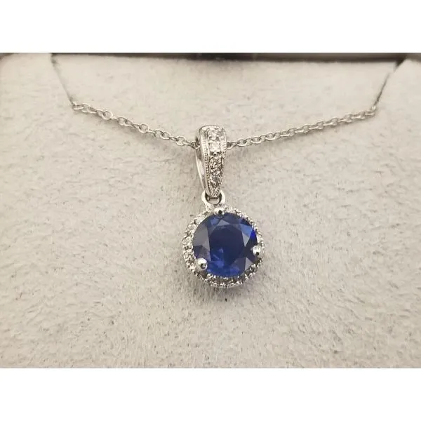 14kw Sapphire and Diamond Pendant similar item image