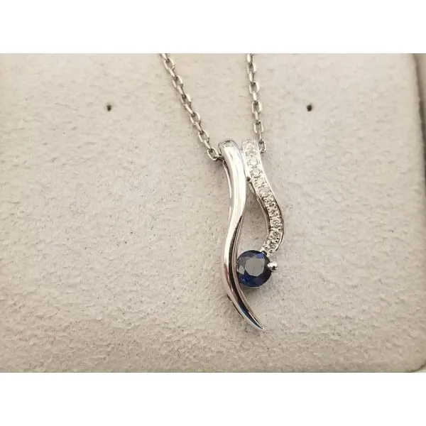 14kw Sapphire and Diamond Pendant similar item image