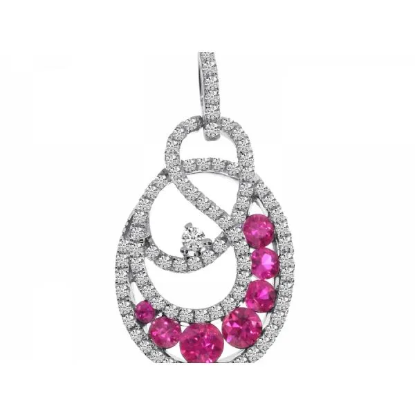 Ruby And Diamond Swirl Pendant P3792w 07 14kw Jewelry Karen S Jewelers Oak Ridge Tn - Ruby And Diamond Swirl Pendant Ruby And Diamond Swirl Pendant P3792w 07 14kw Jewelry Karen S Jewelers Oak Ridge Tn - Ruby And Diamond Swirl Pendant