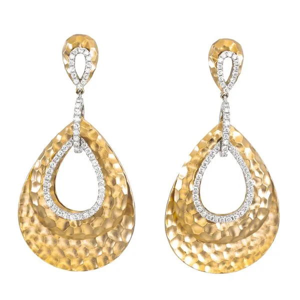 18K Yellow + White Gold EARRINGS