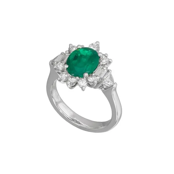 Platinum Emerald Ring