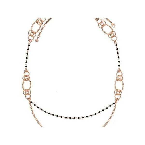 Black Onyx and Rose Necklace