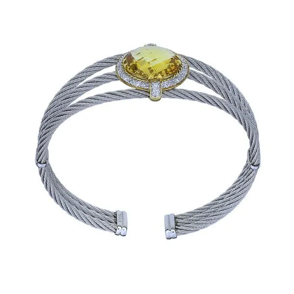 Charriol Celtic Classique Citrine and Natural Diamond 18K