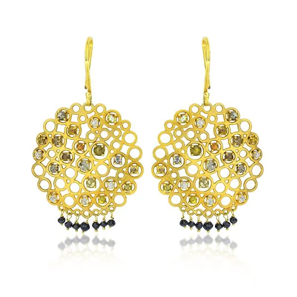 Concentric Earrings in Gold