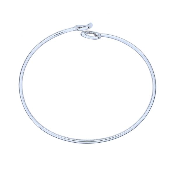 Tiffany & Co Elsa Peretti 7" Sterling Silver Double Open Heart Bracelet