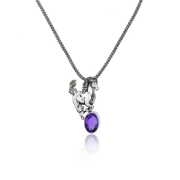 Sterling Amethyst Horse Necklace Purple Creek Holly Springs, NC
