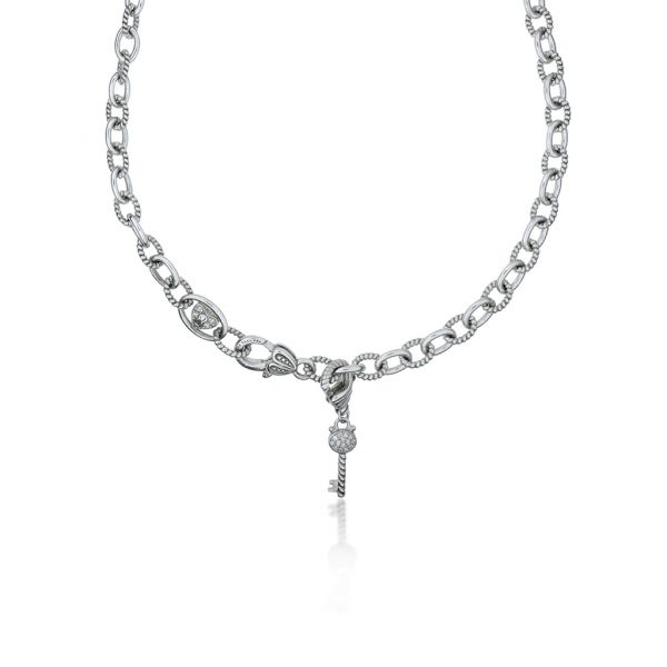 Padlock & Key Necklace - Sterling Silver