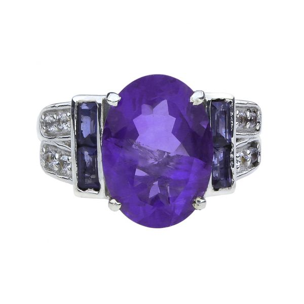 Sterling Silver Color Change Fluorite, Tanzanite and Topaz Ring Image 4 Purple Creek Holly Springs, NC