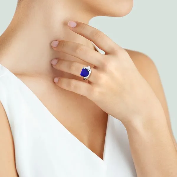 Tiffany Sterling Lapis Lazuli Splash Ring Purple Creek