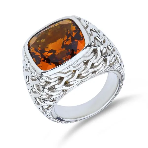 John Hardy Sterling Silver Magic Cut Citrine Classic Chain R