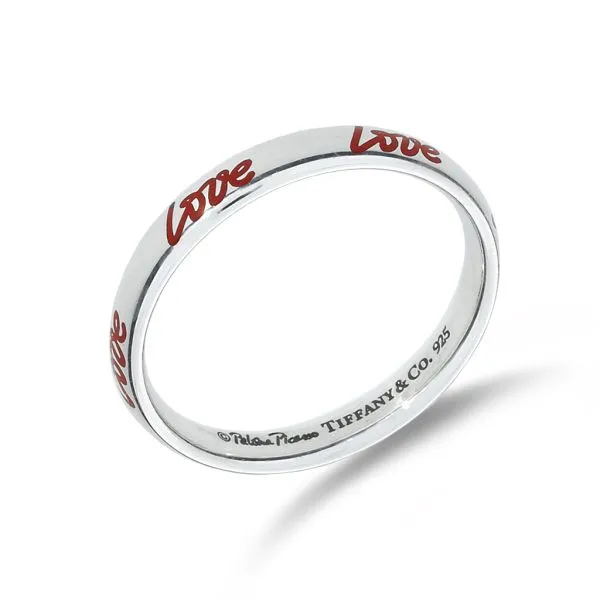 Tiffany Paloma Picasso Designed Sterling Silver Red En