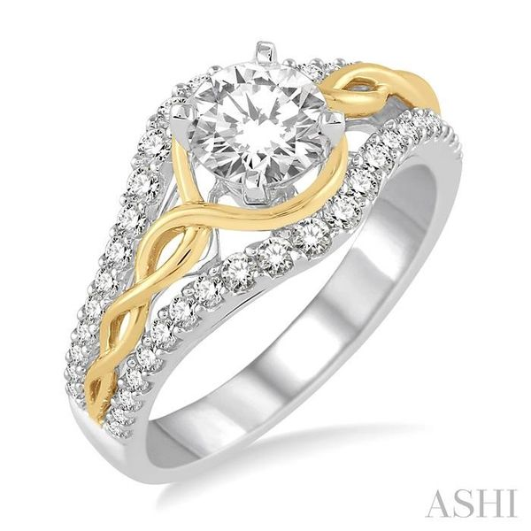 American Jewelry 14k Yellow Gold 1/2ctw Round Brilliant Diamond Infinity  Ring Guard (Size 7)