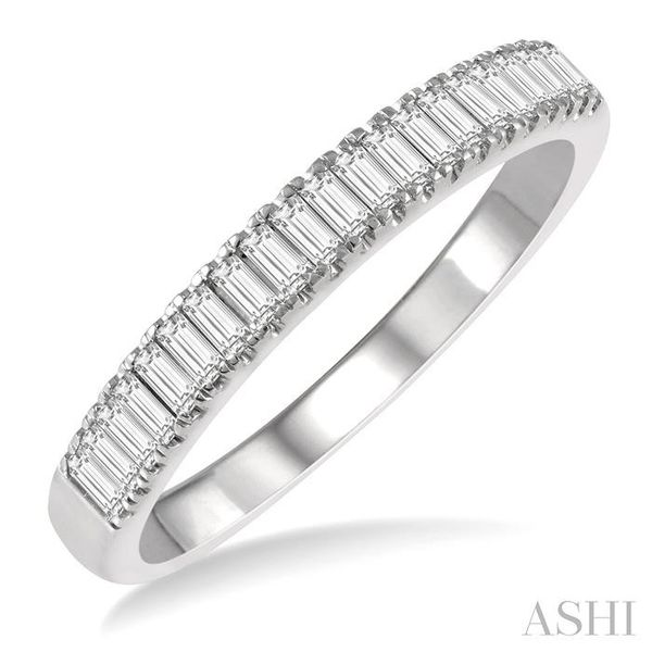 1/3 ctw Stackable Baguette Diamond Fashion Band in 14K White Gold Robert Irwin Jewelers Memphis, TN