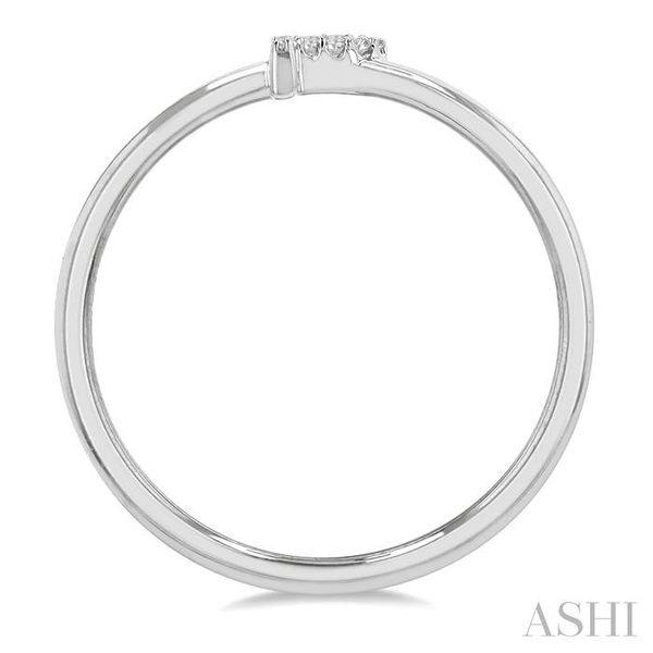 1/20 ctw Initial 'P' Round Cut Diamond Fashion Ring in 10K White Gold Image 3 Robert Irwin Jewelers Memphis, TN
