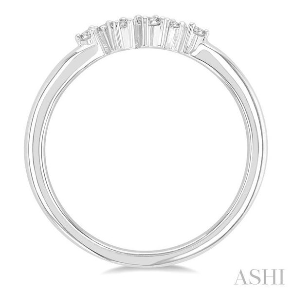 1/8 ctw Petite Open Center Scatter Round Cut Diamond Fashion Ring in 14K White Gold Image 3 Robert Irwin Jewelers Memphis, TN