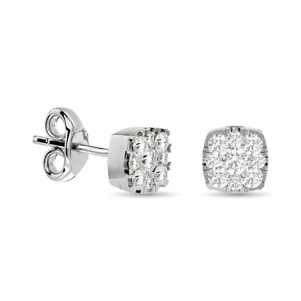 Diamond 3/8 Ct.Tw. Fashion Earrings in 14K White Gold Robert Irwin Jewelers Memphis, TN