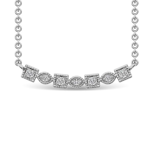 Diamond 1/10 Ct.Tw. Fashion Necklace in 10K White Gold Robert Irwin Jewelers Memphis, TN