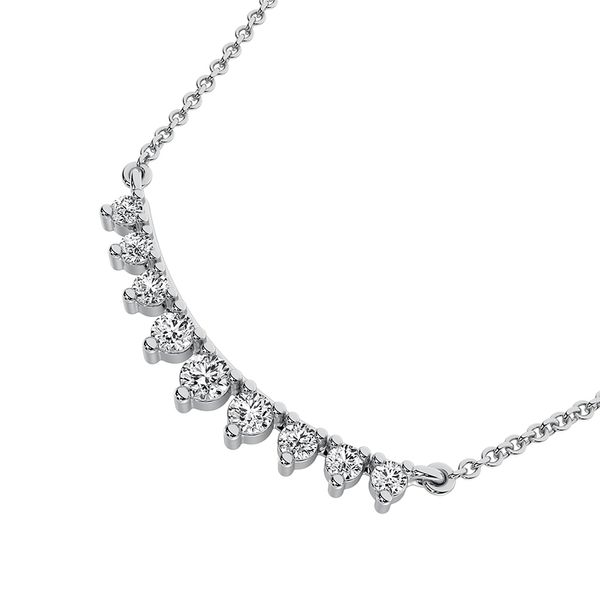 10K White Gold 1/5 Ct.Tw. Diamond Round Fashion Necklace Image 2 Robert Irwin Jewelers Memphis, TN