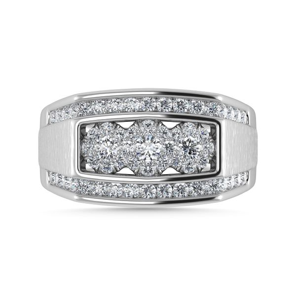 Diamond 1 Ct.Tw. Mens Ring in 14K White Gold Image 2 Robert Irwin Jewelers Memphis, TN