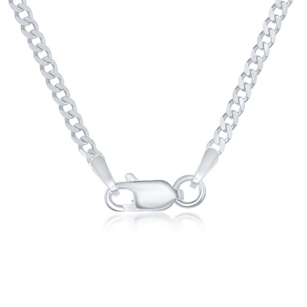Sterling Silver 2MM Cuban Chain - Silver Plated Image 2 Robert Irwin Jewelers Memphis, TN