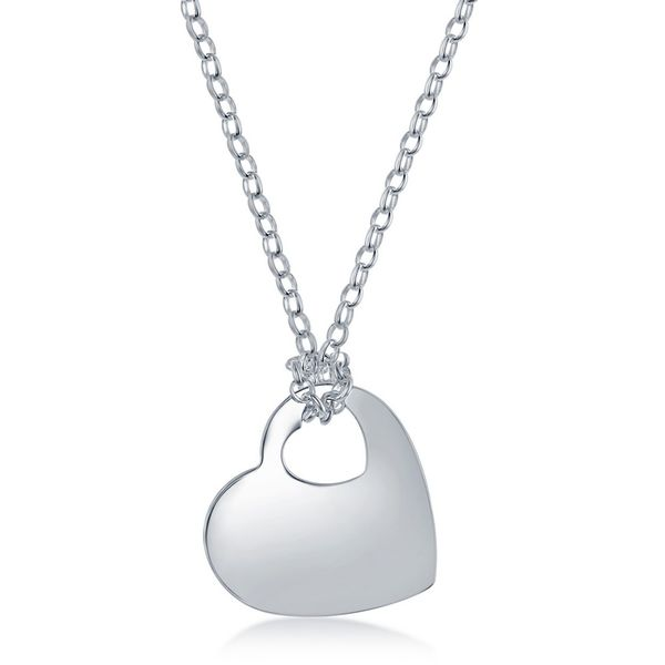 Sterling Silver Chain With Heart Pendant Necklace Robert Irwin Jewelers Memphis, TN