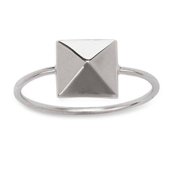 Sterling Silver Pyramid Style Square Ring Robert Irwin Jewelers Memphis, TN