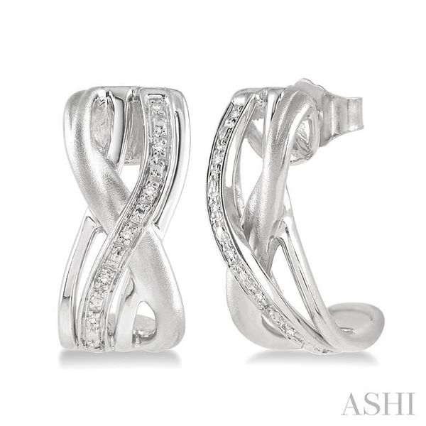 1/20 Ctw Single Cut Diamond Swirl Fashion Earrings in Sterling Silver Ross Elliott Jewelers Terre Haute, IN
