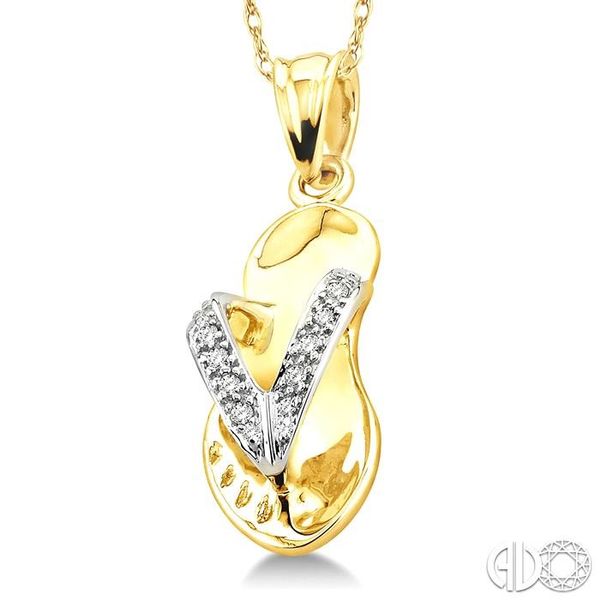 1/20 Ctw Single Cut Diamond Flip Flop 