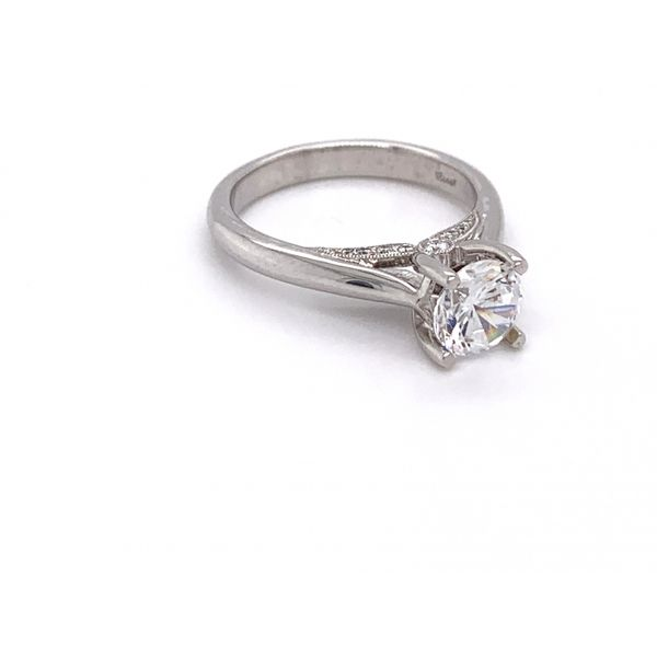 Diamond Accented Solitaire Engagement Ring Image 2 Sanders Jewelers Gainesville, FL