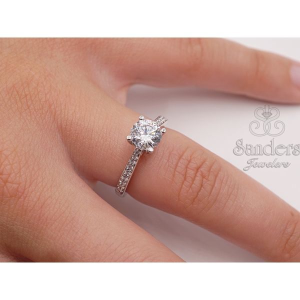 Diamond Accented Engagement Ring Image 3 Sanders Jewelers Gainesville, FL