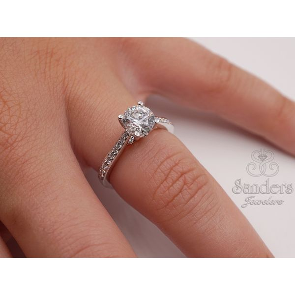 Diamond Accented Engagement Ring Image 4 Sanders Jewelers Gainesville, FL