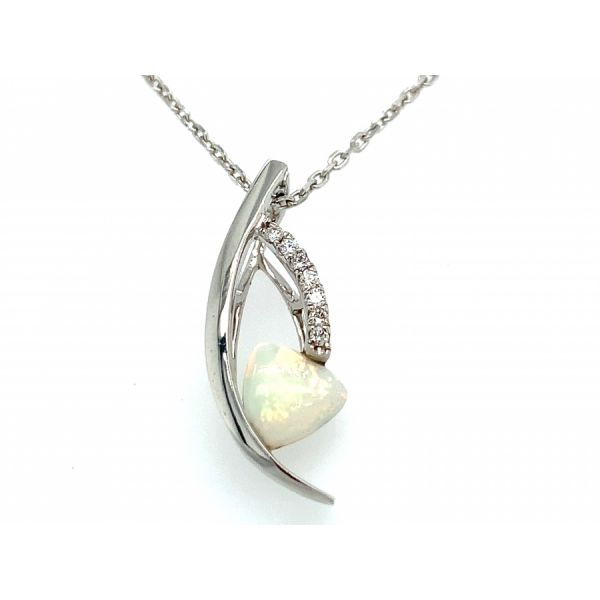 Diamond and Opal Pendant  Sanders Jewelers Gainesville, FL