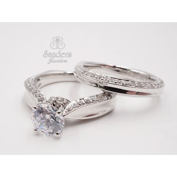 Solitaire with Diamond Profile Image 2 Sanders Jewelers Gainesville, FL