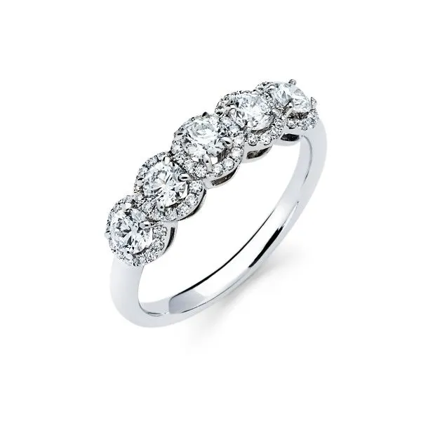 Forevermark Five Stone Diamond Engagement Ring Sausalito Jewelers