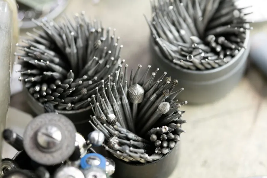 Image of tools used at Biondi Jewelers to create and fix custom jewelry items.
