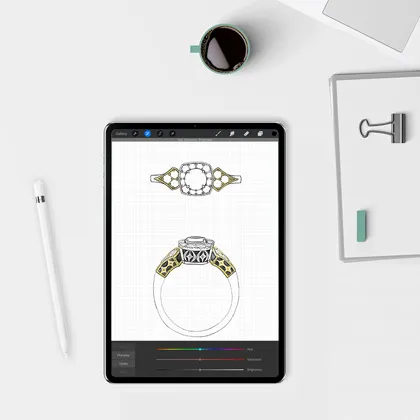 C. CreatePut our artists to work and design your dream ring around your diamonds.  David Douglas Diamonds & Jewelry Marietta, GA