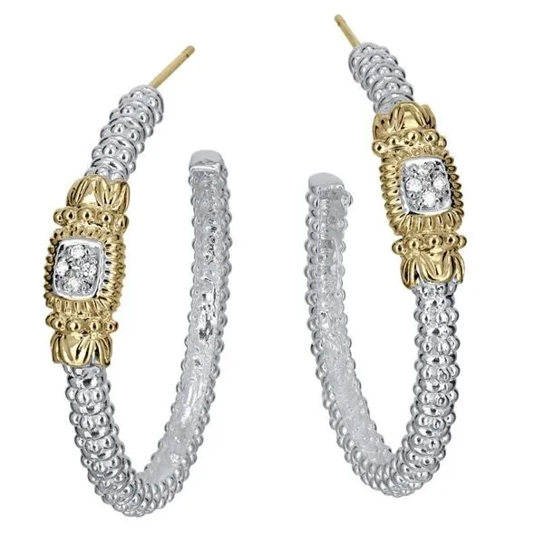 VAHAN - 14k Gold and Sterlings Silver Diamond Earrings  Acori Diamonds & Design Friendswood, TX