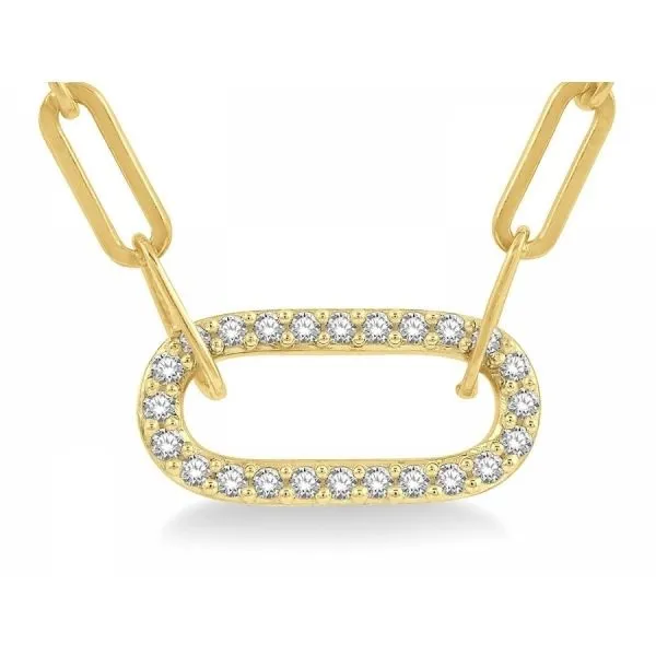 14kt yellow gold Paperclip style Necklace  Acori Diamonds & Design Friendswood, TX