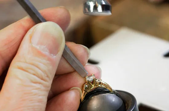 Jewelry Repair Like jewelry repairs, most restoration projects require gemstone polishing, prong and tip repairs, and possible resizing. However, restoration pays attention to period-specific details and seeks to conserve the original integrity of the piece. Our certified jewelers can preserve the sentimental value of your precious diamond jewelry. Acori Diamonds & Design Friendswood, TX