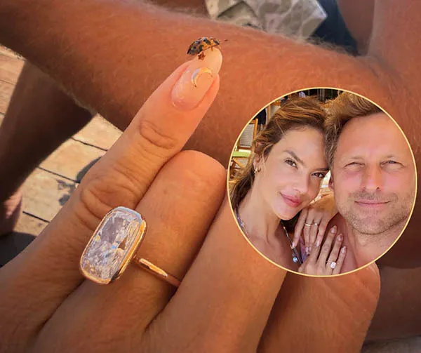 Read article: Alessandra Ambrosio Says 'Yes' to Dazzling Bezel-Set Cushion-Cut Diamond Ring