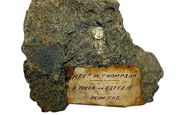 1873 Kimberley Diamond Locked in Kimberlite Fetches £10,500 at Auction