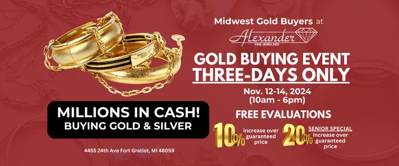 Read article: Turn Your Unused Gold Into Cash at Alexander Fine Jewelers&#8217; Three-Day Even