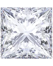 Princess-cut diamond with intricate facets. Explore more about this shape.
