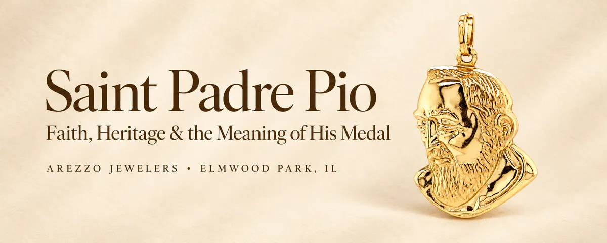Padre Pio Meaning Italian Gold